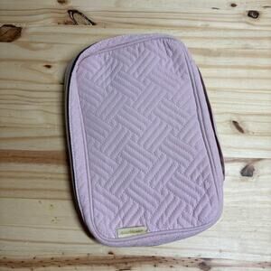 Bagsmart Womens Jewelry Case Organizer Travel Pink Blush Quilted Zip Around